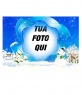 Modifica la tua foto da questa pagina utilizzando questo modello per fare un richiamo alla cartolina di Natale. Inserisci la tua foto in una cornice paesaggistica di Natale nevoso con ghiaccio.