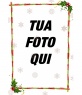 quadro discreto per una fotografia, è costituito da strisce rosse con strisce verdi, decorato con temi natalizi. Con le diapositive di diverse configurazioni di cristalli di ghiaccio.