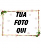Modificare un immagine da questa pagina con questo modello per fotomontaggio costituito da una parte discreta con il Natale, per una fotografia di larghezza. Ghirlande e bar verde con strisce rosse.