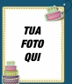 Modifica un biglietto d'auguri aggiungendo una cornice digitale a questo sfondo blu e torte anniversario motivi. Stampa la scheda o di inviarle via mail, in modo semplice e gratuito.