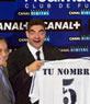 Fotomontaggio di Zinedine Yazid Zidane, il giorno del suo trasferimento al Real Madrid. Modello per dare un volto ai pensionati calciatore francese, noto anche come Zizou.
