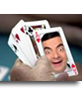 Inserire un'immagine di un asso di cuori che è costruito in un gioco di poker. La mano è tenuto da una mano di più e vedere un tappeto di verde e blu sfocatura sullo sfondo. Vi è un altro asso sul tavolo.