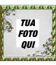 Cornice foto Natale con bordo verde
