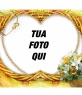 Cornice foto a forma di cuore con fiori