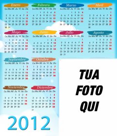 Calendario 2012 per bambini 