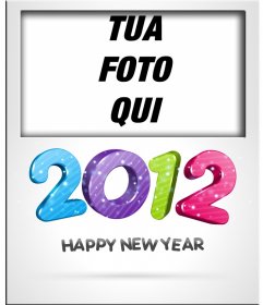 Metti la tua scheda con foto e congratularmi con il nuovo anno 2012, con i numeri a 