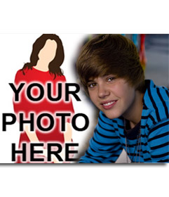 Template e celebrità assemblee popolari. Carica la tua foto e metterlo accanto a Justin Bieber, cantante pop canadese. Insegna questo collage ai tuoi 