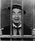 Photo montage l'uomo in carcere, per mettere la tua foto. In bianco e 