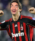 Kaka con la maglia del Milan 