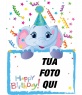 Auguri di compleanno alefantino azzurro