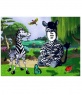 Effetti per le foto di mettere foto sul costume zebra per i bambini.