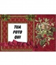 Cartolina Natale antichizzata toni rossi