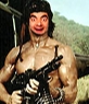 Rambo con il suo mitragliatore