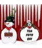 Cornice foto arrotondata con pupazzo di neve
