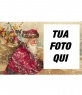 Cartolina natalizia antichizzata con testo personalizzabile