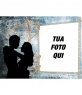 Postal due amanti che può modificare una foto. Montaggio di un ricordo da incorniciare a San Valentino un biglietto personalizzato.
