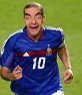 Zinedine Zidane con la maglia della Francia