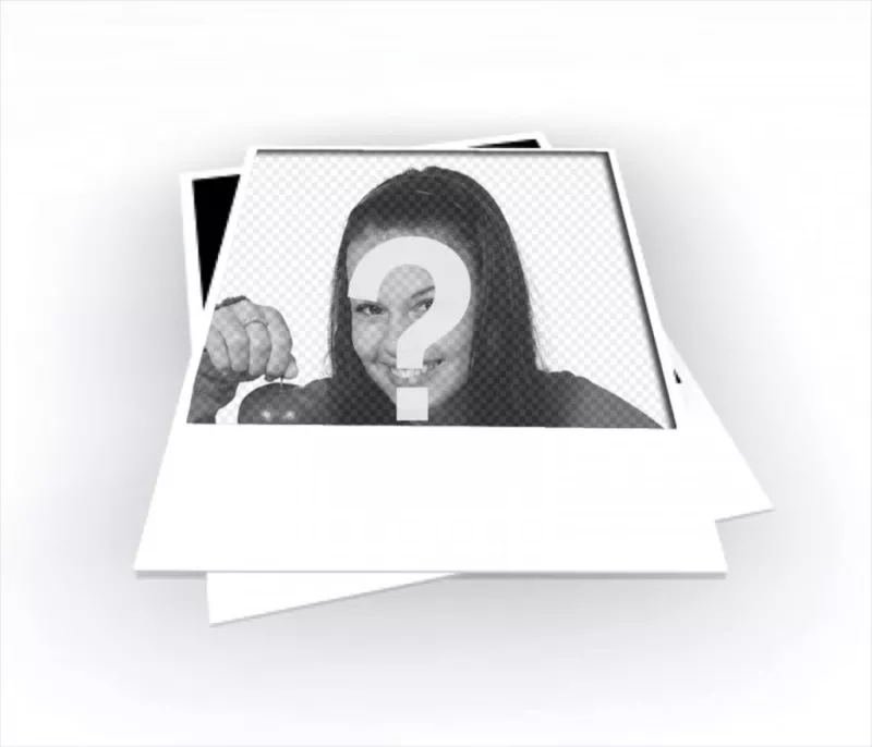 Polaroid struttura di stile immagine in 3D su uno sfondo bianco. Modifica, inviare o salvare la facile composizione fotografica, caricare una foto..