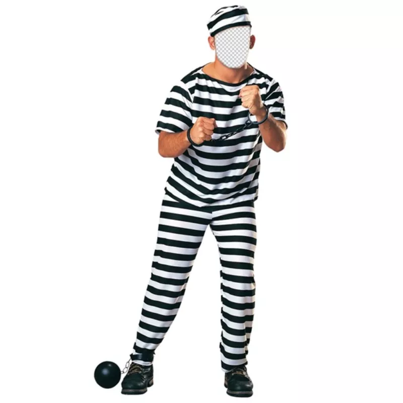 Costume di un prigioniero con le catene per modificare la tua foto on-line ..