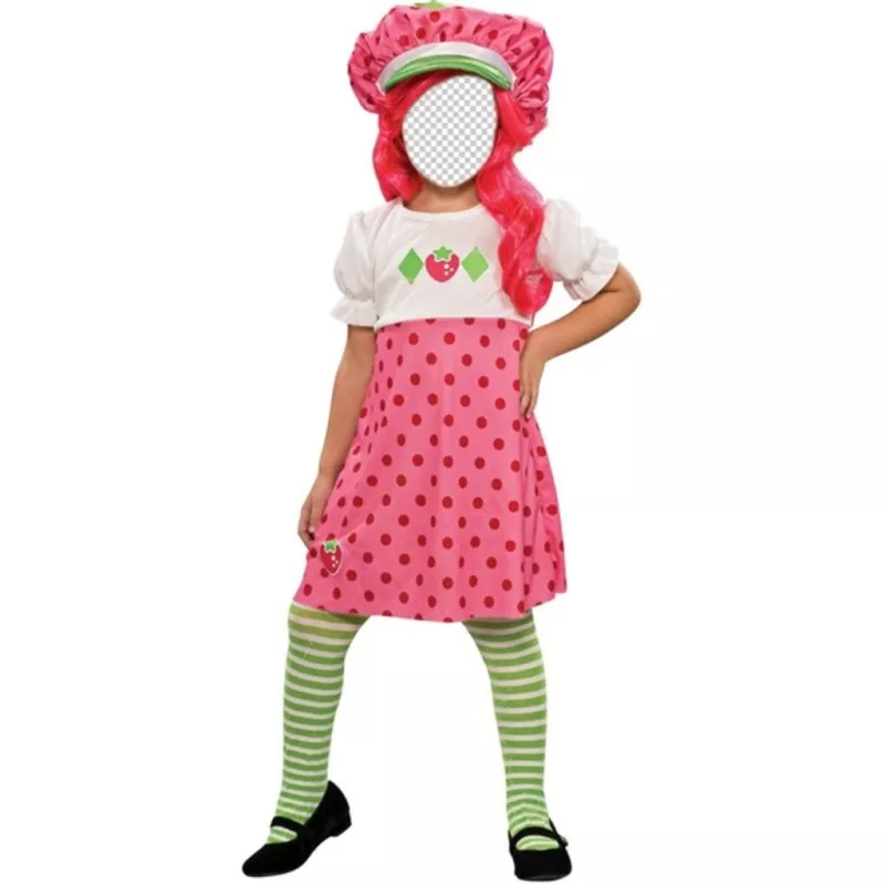 Ora si può essere la bambola * Fragolina Dolcecuore * con il suo vestito e capelli rosa ..