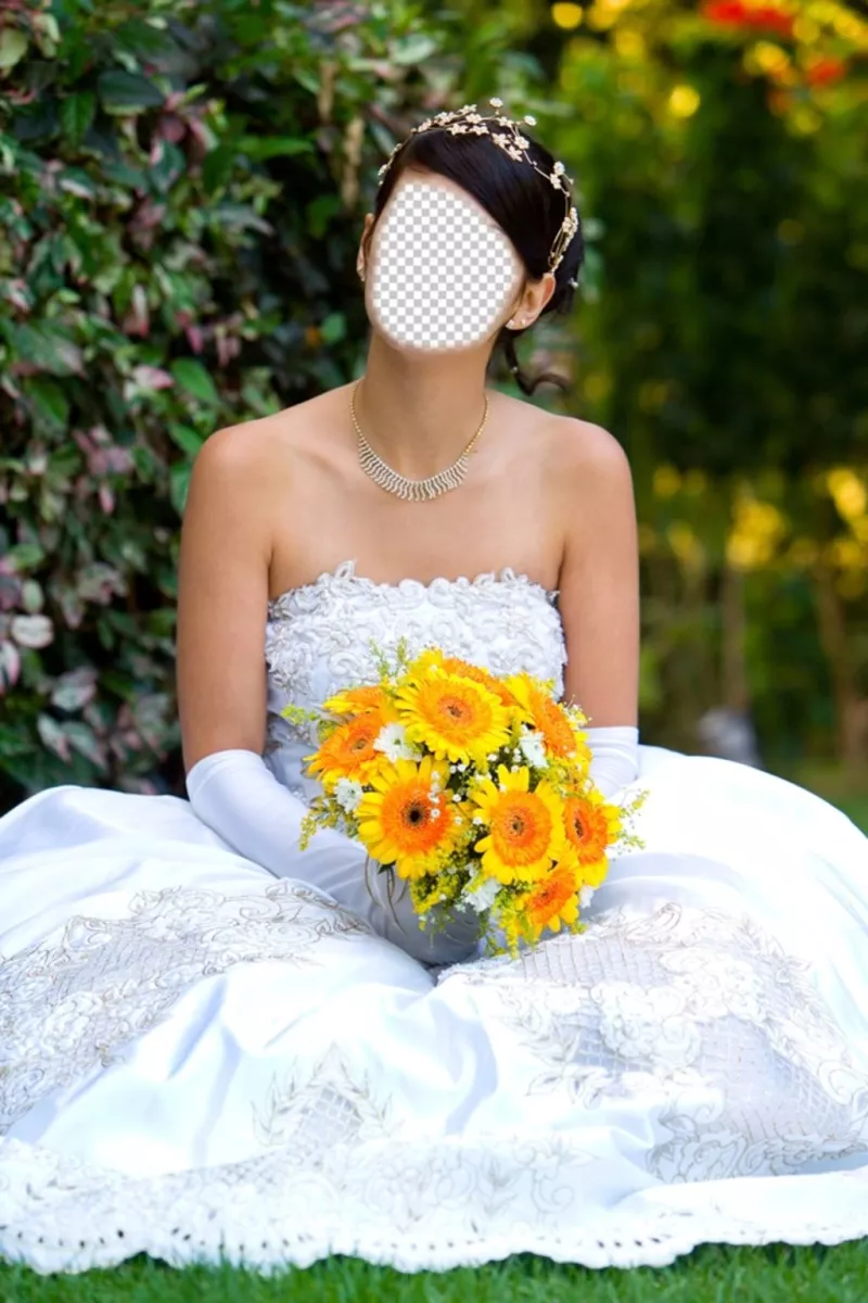 Fotomontaggio con una ragazza di personalizzare con la faccia come il vostro matrimonio ..