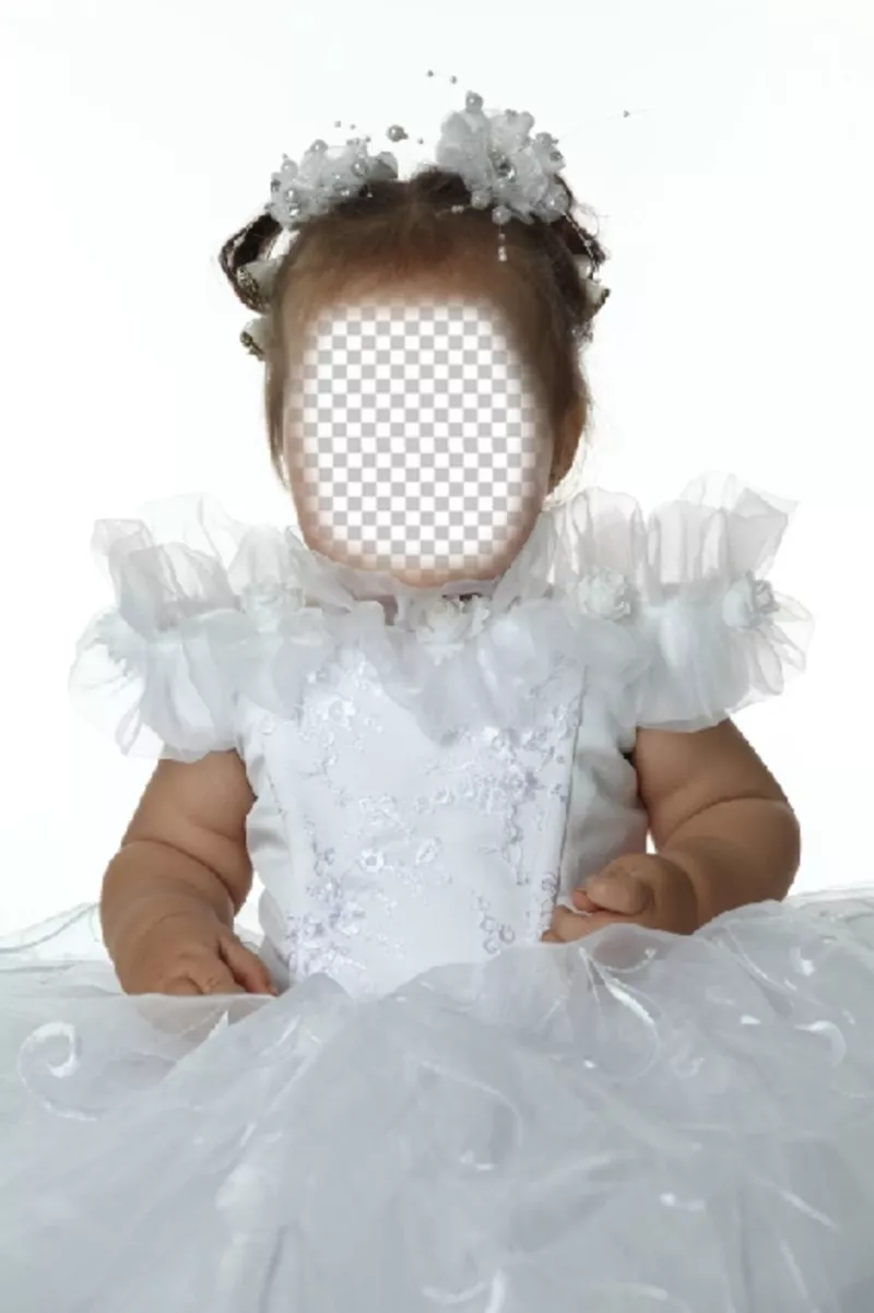 Fotomontaggio di una ragazza vestita come una principessa per mettere la vostra faccia ..