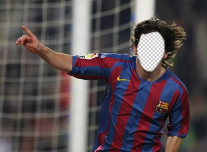 Dare un volto al calciatore Lionel Messi con questo fotomontaggio ..