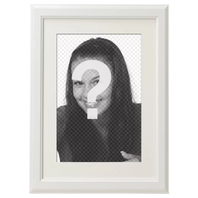 Elegante e minimalista photoframe bianco per decorare le vostre foto preferite e inviarle via e-mail o whatsapp e sociali di condivisione..