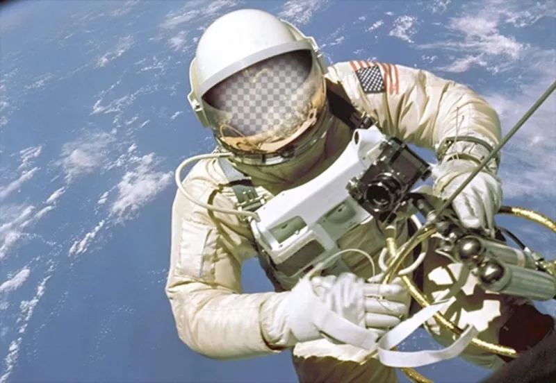 Creare un fotomontaggio di un astronauta e mettere la vostra faccia nel Put casco ..