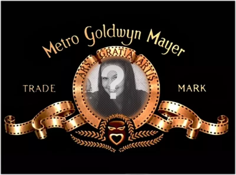 Fotomontaggio di mettere la vostra immagine nel logo della Metro Goldwyn..
