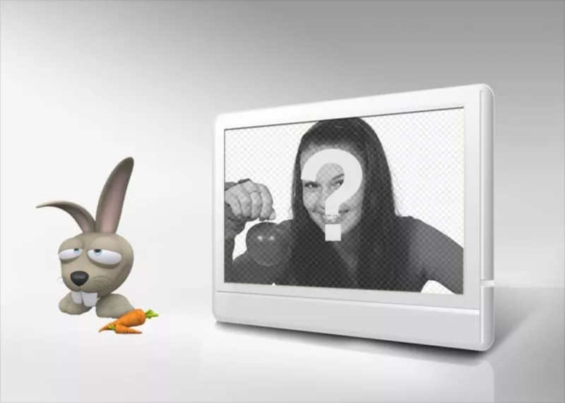 TV Photo Frame e coniglio. Personalizza con la tua..