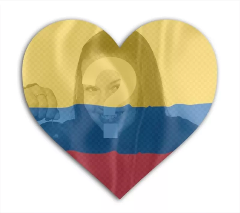 Montage per la tua immagine del profilo dei social network in cui è possibile mettere la bandiera della Colombia, con una forma di cuore con la vostra..