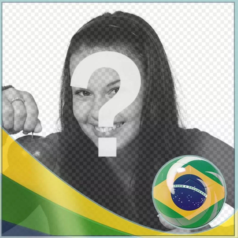 Fotomontaggio con la bandiera del Brasil per aggiungere le vostre foto di sfondo. ..