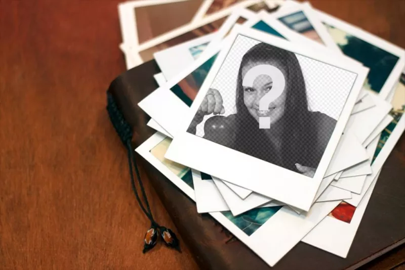 Telaio utile per soddisfare le vostre foto in un quadro di Polaroid, come una montagna di foto ricordo. ..