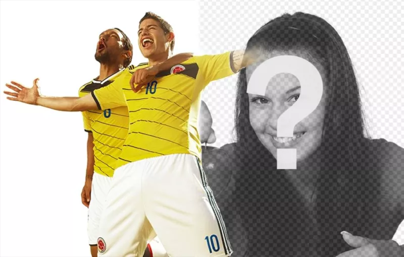 Fotomontaggio della selezione della Colombia, James Rodriguez. ..