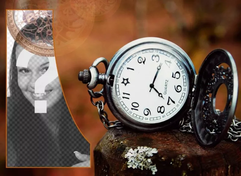 Creare un collage stile vintage con un orologio da tasca. ..