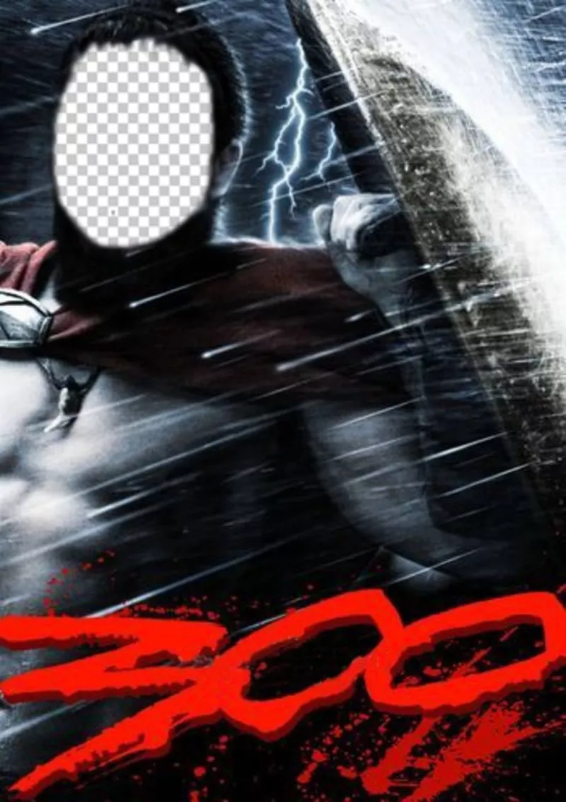 Fotomontaggio di essere parte del poster gladiatori film 300 ..