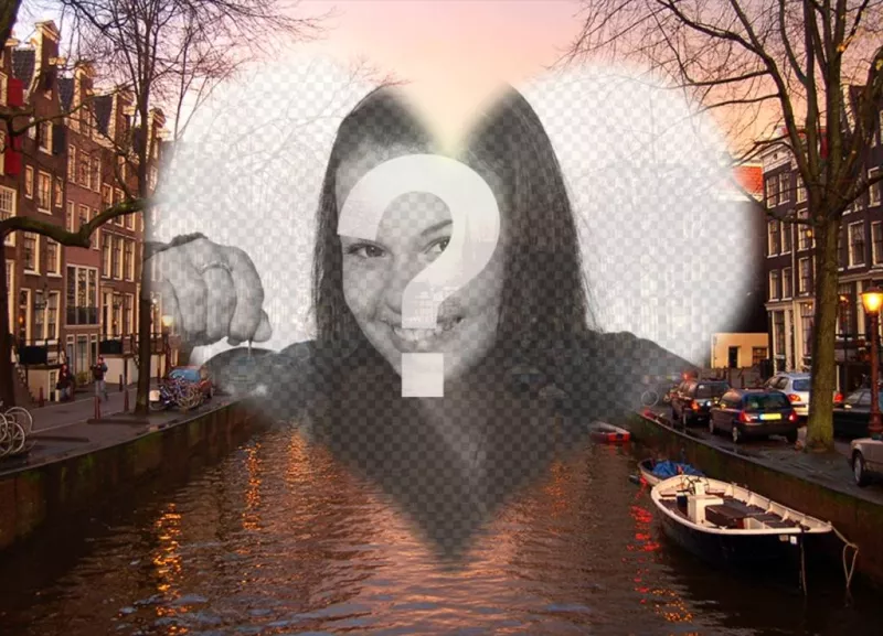 Postcard in un canale di Amsterdam ..