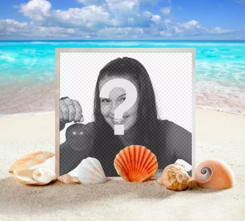 Cornice Marine di mettere la tua foto su una spiaggia ..