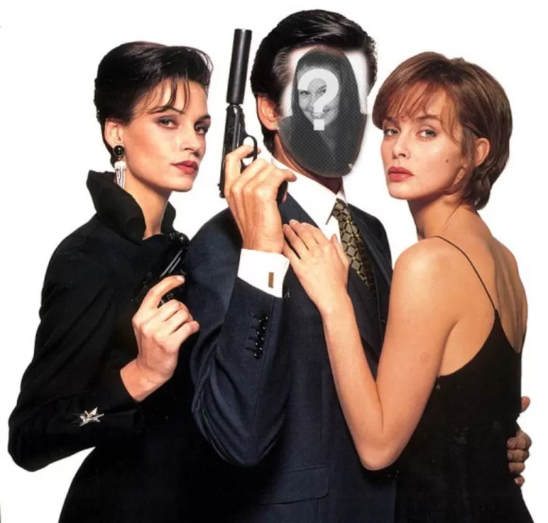 Fotomontaggio di Pierce Brosnan come James Bond 007. Metti la tua immagine nel celebre..