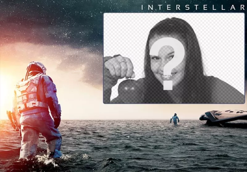 Collage di mettere la vostra immagine in una foto promozionale del film Interstellar ..