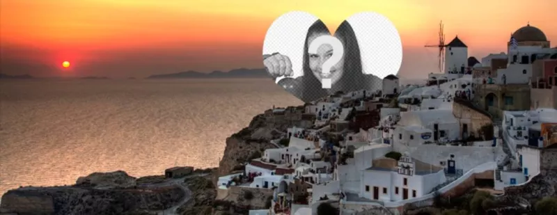 Fotomontaggio di mettere la tua foto su una copertina Facebook Creare una spettacolare Santorini ..