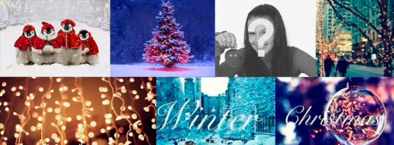 Collage di Natale per Facebook foto di copertina. ..