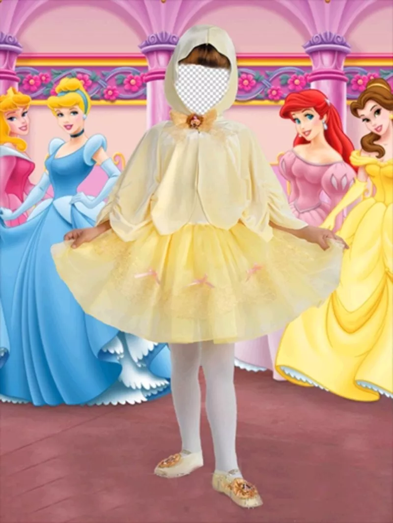 Foto effetto di piccolo costume da principessa per le ragazze ..