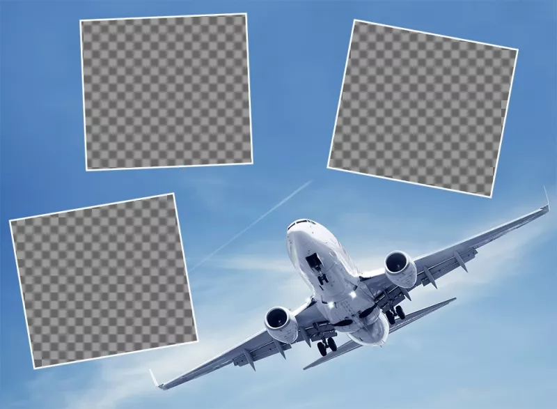 collage gratis per tre foto con un aereo ideale per i viaggiatori ..