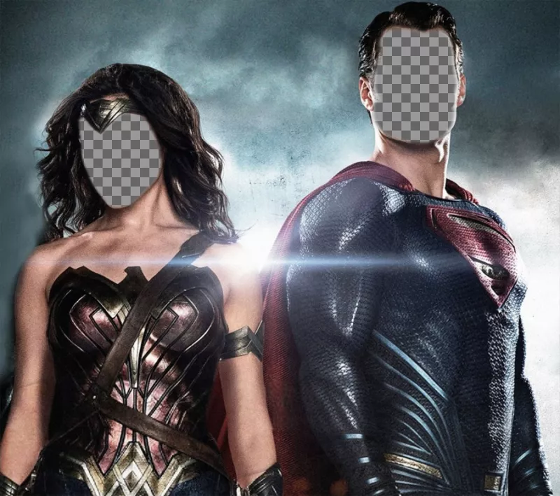 Metti la tua faccia su Wonder Woman e Superman con questo effetto divertente ..