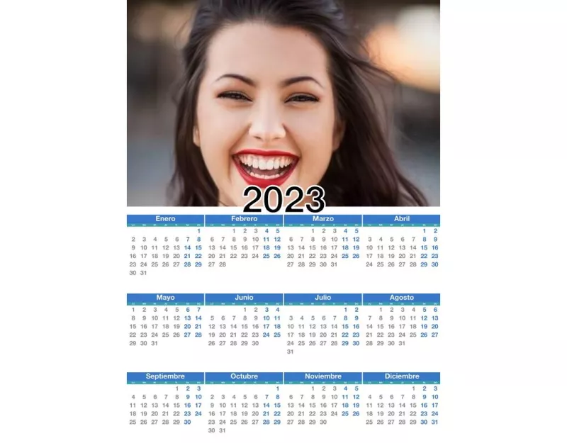 Calendario 2024 anno intero con la tua foto ..
