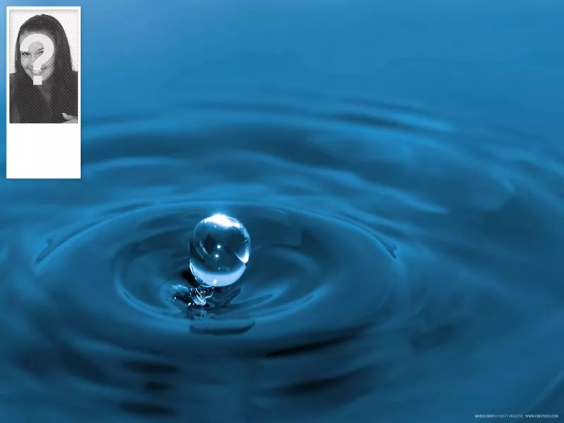 Personalizzabile sfondo per Twitter con la foto di una goccia d'acqua. Metti la tua..