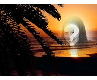 metti tua foto on-line un tramonto in un paesaggio idilliaco di spiaggia