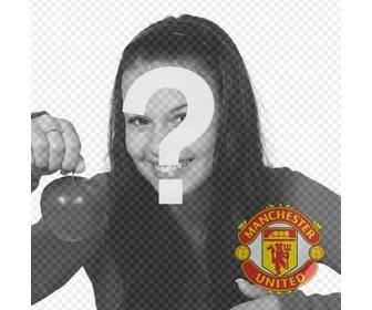 Fotomontaggio in cui si può mettere lo scudo del Manchester United nella foto.
